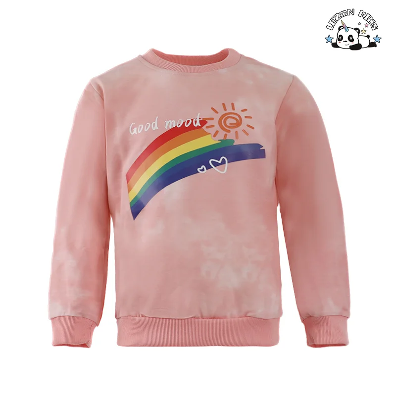 LEZONKIDS - Custom Design Autumn Winter Kids Sweatshirt Long Sleeves Cotton O-neck Children Girls Sweatshirt